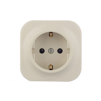 Розетка Legrand Quteo 782241 открытая установка слоновая кость с заземлением