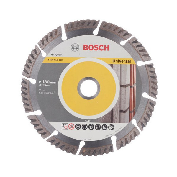 Диск алмазный универсальный Bosch (2608615063) 180x22,2x2,4 мм сегментный сухой рез