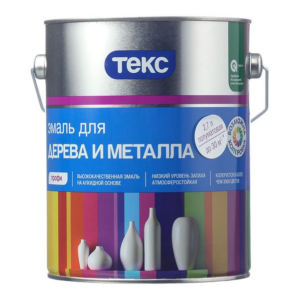 Эмаль алкидная Текс Профи основа А полуматовая 2,7 л