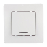 Выключатель с рамкой Schneider Electric Blanca BLNVS010111 одноклавишный скрытая установка белый с подсветкой
