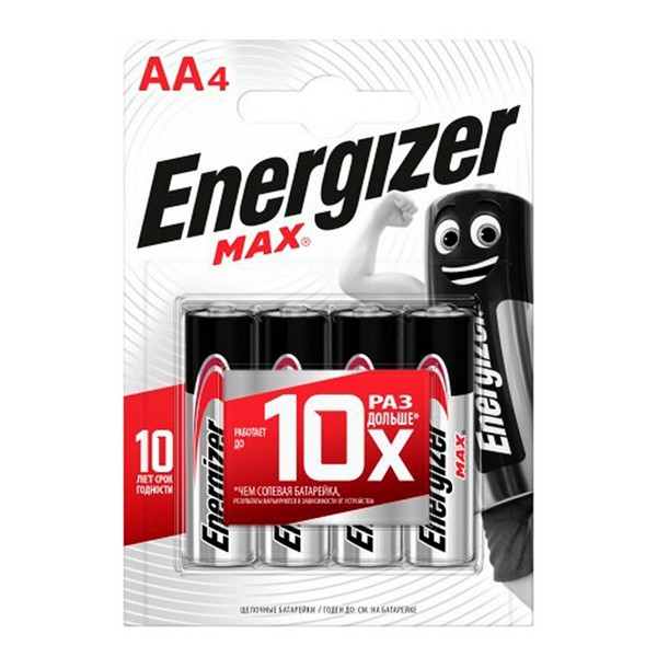 Батарейка Energizer MAX АА пальчиковая LR6/R6 1,5 В (4 шт.)