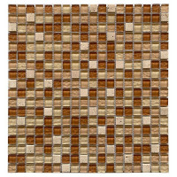 Мозаика Lavelly Elements Send Mix песочный микс из стекла и камня 305х305х8 мм