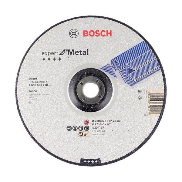 Круг зачистной по металлу Bosch (2608600228) 230х22х6 мм вогнутый