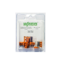 Клемма на 3 провода Wago 2273-243 0,5-2,5 кв. мм с пастой (6 шт.)