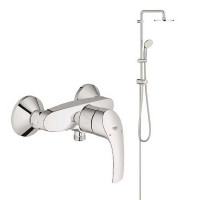 Душевая система GROHE New Tempesta с верхним душем D200 мм F2 и ручной лейкой D100 мм F4 со смесителем