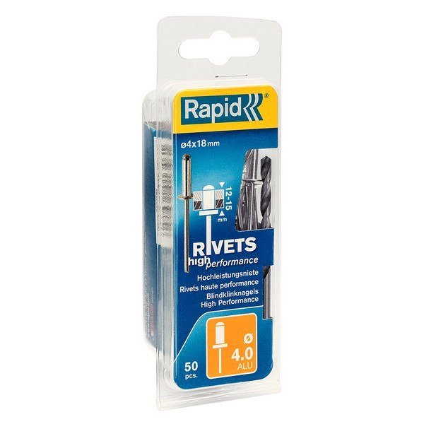 Заклепки для заклепочника Rapid (5000386) 4х18 мм алюминиевый (50 шт.)
