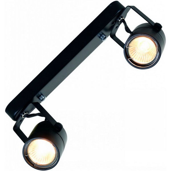 Светильник накладной ARTE LAMP (A1310PL-2BK) поворотный GU10 260x150x60 мм 50 Вт 220 В IP20 черный 2 патрона