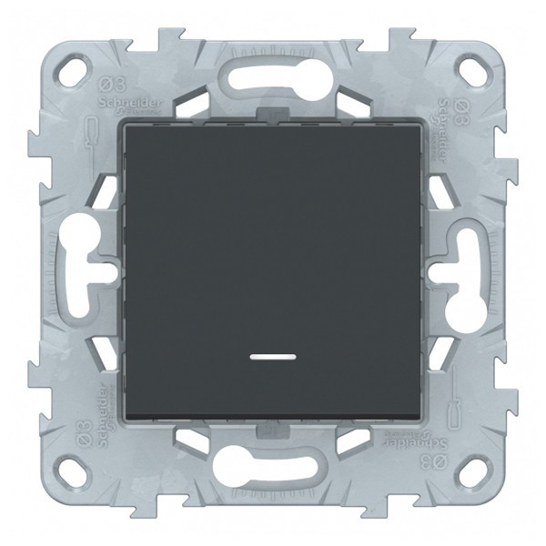 Выключатель Schneider Electric Unica NEW NU520154N одноклавишный скрытая установка антрацит с подсветкой