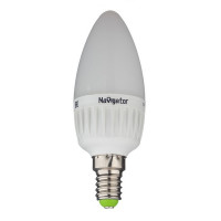 Лампа светодиодная Navigator 7 Вт E14 свеча С37 4000К естественный белый свет 176-264 В матовая пошагово диммируемая