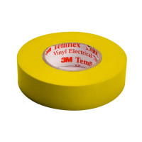 Изолента 3M Temflex 1300 ПВХ желтая 15 мм 10 м
