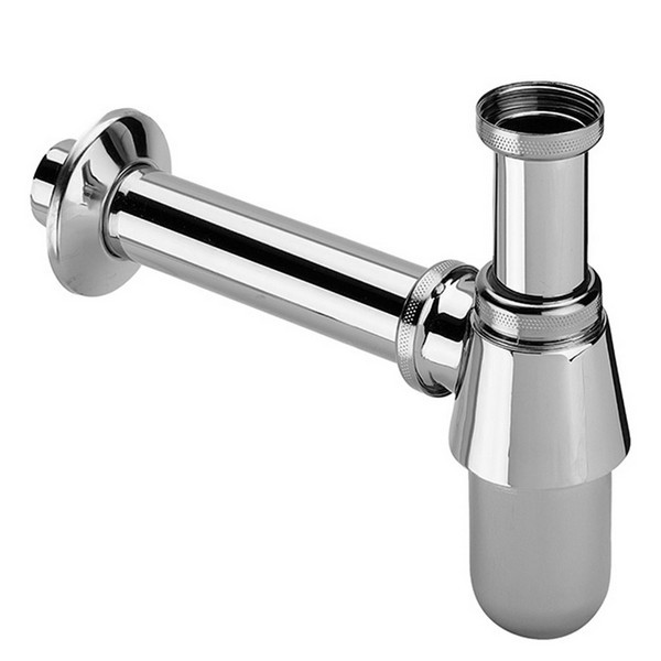 Сифон для раковины VIEGA 100674 1 1/4"x32 латунь с накладкой D 50 мм отводящий патрубок L 200 мм