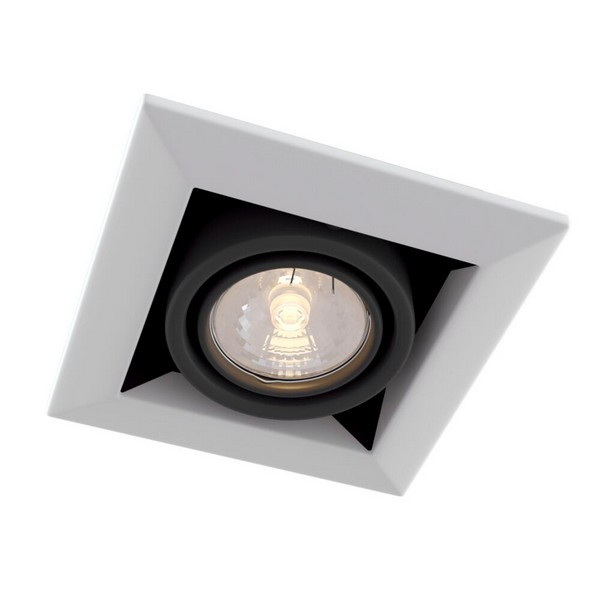 Светильник встраиваемый MAYTONI Metal Modern (DL008-2-01-W) GU10 78х126х126 мм 50 Вт 220 В матовый квадратный IP 20 белый