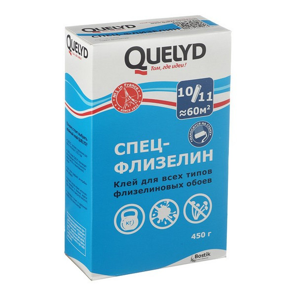 Клей для флизелиновых обоев Quelyd Спец-флизелин 450 гр