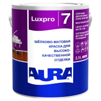 Краска водно-дисперсионная Aura LuxPro 7 моющаяся белая база А 2,5 л
