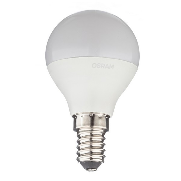 Лампа светодиодная Osram 6,5 Вт E14 шар G45 4000К естественный белый свет 220 В матовая