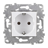 Розетка Schneider Electric Unica NEW NU505618 скрытая установка белая с заземлением