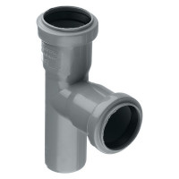 Тройник Pro Aqua Comfort d40 мм 87° пластиковый для внутренней канализации