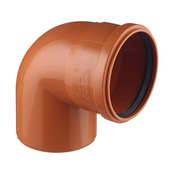 Отвод Pro Aqua Terra d110 мм 87° пластиковый для наружной канализации