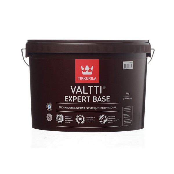 Антисептик Tikkurila Valtti Expert Base грунтовочный для дерева бесцветный 9 л