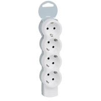 Колодка электрическая Legrand с заземлением 16 А 230 В 3,5 кВт 4 розетки IP20 белая