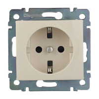 Розетка Legrand Valena 695613 скрытая установка слоновая кость с заземлением со шторками