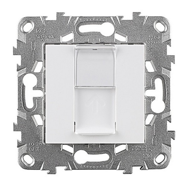 Розетка компьютерная Schneider Electric Unica NEW NU541118 скрытая установка белая один модуль RJ45 cat 5e