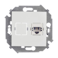 Розетка телефонная Simon 15 1591480-030 скрытая установка белая один модуль RJ11 cat 5е