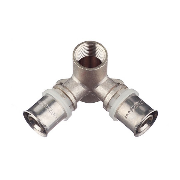 Водорозетка VALTEC (VTm.234.N.200420) проходная 20(пресс) х 1/2 ВР(г)