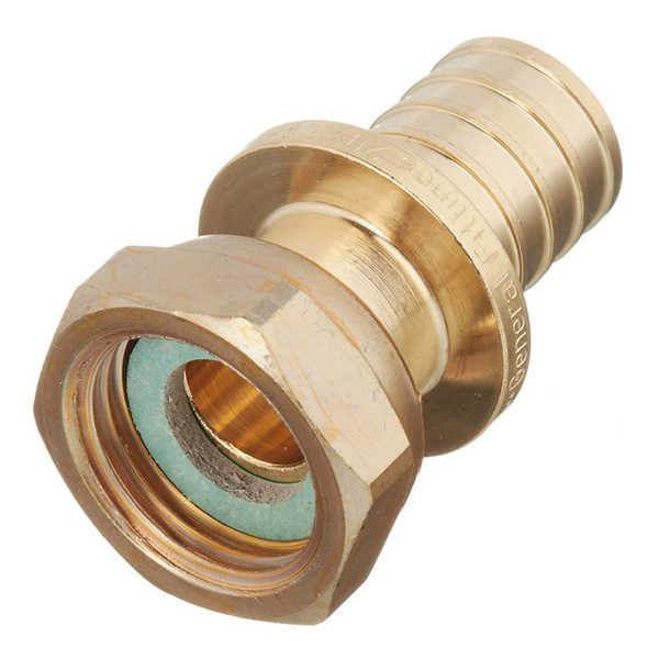 Соединитель прямой Stout (SFA-0019-002012) 20 мм х 1/2 ВР(г) с накидной гайкой латунный