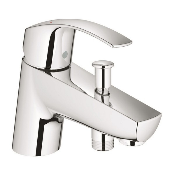 Смеситель для ванны GROHE Eurosmart 33412002 однорычажный на бортик без лейки