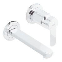 Смеситель для умывальника GROHE BauEdge 20474000 однорычажный настенный со встроенной частью в комплекте