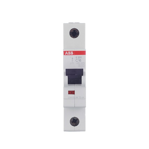 Автоматический выключатель ABB S201 (2CDS251001R0164) 1P 16А тип C 6 кА 220 В на DIN-рейку