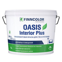 Краска водно-дисперсионная Finncolor OASIS INTERIOR PLUS моющаяся белая основа А 9 л
