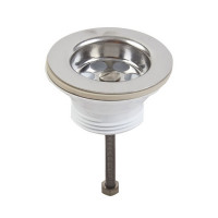 Выпуск для раковины WIRQUIN 30718055 1 1/4" с решеткой нержавеющая сталь D 63 мм