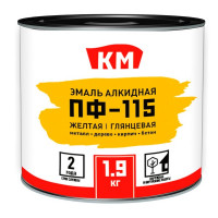 Эмаль ПФ-115 КМ желтая глянцевая 1,9 кг