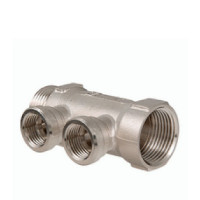 Коллектор VALTEC (VTc.550.N.0602) 1 ВР(г) х 2 выхода 1/2 ВР(г) х 1 НР(ш)