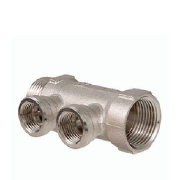 Коллектор VALTEC (VTc.550.N.0602) 1 ВР(г) х 2 выхода 1/2 ВР(г) х 1 НР(ш)