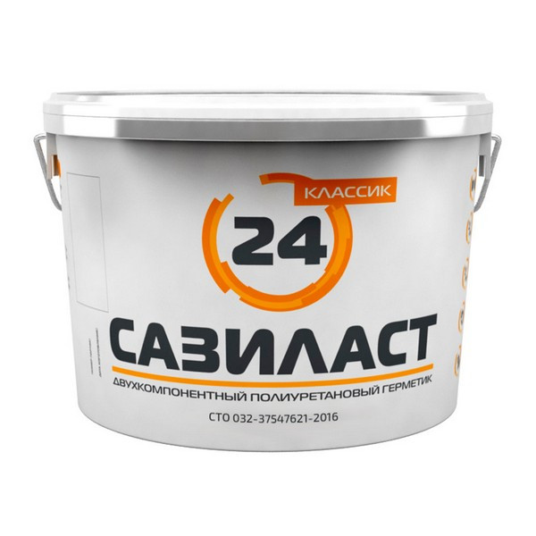 Герметик полиуретановый Сазиласт 24 Классик 2К белый 16,5 кг