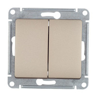 Выключатель Schneider Electric Glossa GSL000451 двухклавишный скрытая установка титан