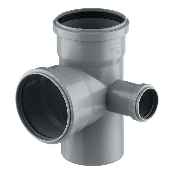 Крестовина Pro Aqua Comfort d110х110х50 мм 87° пластиковая двухплоскостная правая для внутренней канализации
