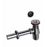 Сифон для раковины WIRQUIN 30719166 1 1/4"x32 мм с выпуском D 63 мм и пробкой отвод с розеткой лат