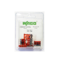Клемма на 4 провода Wago 2273-244 0,5-2,5 кв. мм с пастой (6 шт.)