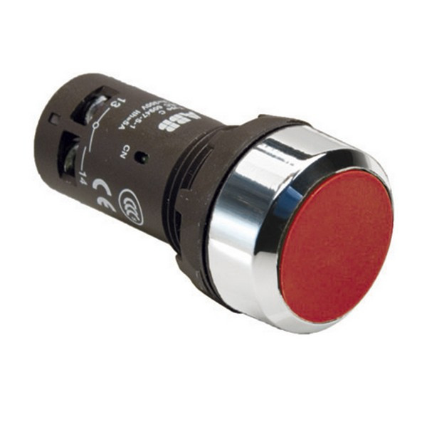 Кнопка ABB CP2-30R-11 (1SFA619101R3071) 300 В 1НО+1НЗ красная с фиксацией