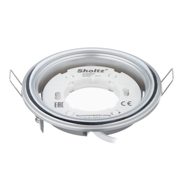Светильник встраиваемый Sholtz GX53 d106 мм 220 В круглый IP20 серебро/хром