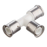 Тройник Henco (9PKW-262626) 26(пресс) х 26(пресс) х 26(пресс) PVDF белый