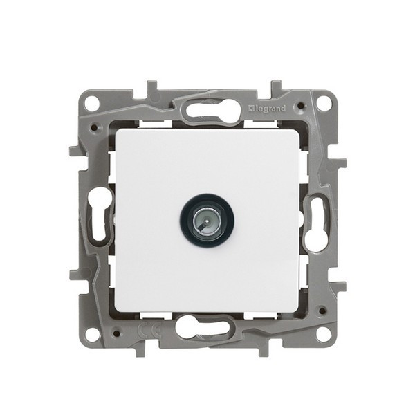 Розетка телевизионная Legrand Etika 672251 одиночная скрытая установка белая