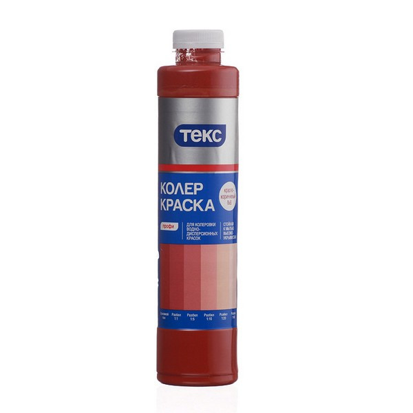 Колер краска Текс Профи красно-коричневая №8 0,75 л