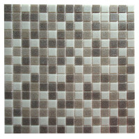 Мозаика Corsa Deco Nova серый микс из стекломассы 327х327х4 мм матовая (10 шт.=1,069 кв.м)