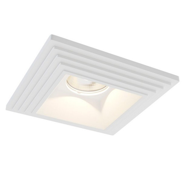 Светильник встраиваемый MAYTONI Gyps Modern (DL005-1-01-W) GU10 114х122х122 мм 35 Вт 220 В матовый квадратный IP 20 белый