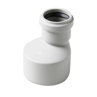 Переходник Pro Aqua Stilte Plus d40х58 мм пластиковый эксцентрический шумопоглощающий для внутренней канализации